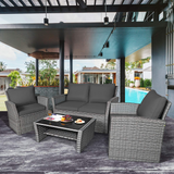 Tangkula 4 Pieces Patio Furniture Set