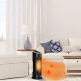 Ceramic Space Heater, Oscillating Tower Heater, Portable Infrared Heater Fan Indoor Use with Remote