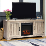 18" Electric Fireplace Heater, Freestanding & Recessed 1400 W Electric Stove Heater