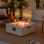 28 Inches Propane Fire Pit Table - Tangkula