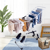 Tangkula Clothes Drying Rack, Collapsible Laundry Rack with Hanging Rods