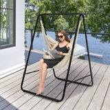 Tangkula Hammock with Stand Included, Freestanding Hammock Chair