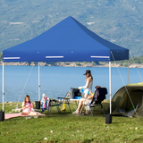 Tangkula 10x10ft Ez Pop up Canopy Tent, Commercial Instant Canopy with 8 Removable Zippered Sidewalls & Extended Awning