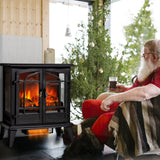 Tangkula 25 Inches Electric Fireplace Stove, 1400 W Freestanding Fireplace Heater