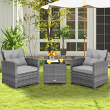 Tangkula 3 Pieces Patio Furniture Set