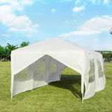 Tangkula 10' x 30' Outdoor Waterproof Gazebo Canopy w/ 6 Removable Sidewalls and 2 Doorways