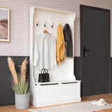 Tangkula Entryway Bench with Coat Rack