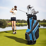 Tangkula Golf Stand Bag for Men & Women, Golf Carry Bag with 6 Way Divider Carry Organizer Pockets Storage