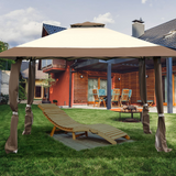 Tangkula Gazebo 13' x 13', Pop Up Gazebo Tent, Suitable for Patio and Garden