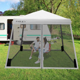 Tangkula 10x10 Ft Pop Up Canopy with Netting