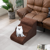 Tangkula Foam Dog Stairs for High Beds, Extra Wide & Deep Pet Ramp
