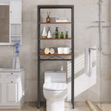 Tangkula 4-Tier Over-The-Toilet Storage Rack, Bathroom Space Saver w/Sturdy Metal Frame