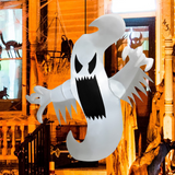 Tangkula 5 FT Halloween Inflatable Ghost, Blow-up Hanging Decoration with 2 Built-in LED Lights & Powerful Blower