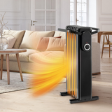 Tangkula 1500W Oil Filled Radiator Heater, Portable Electric Space Heater with 3 Heat Settings