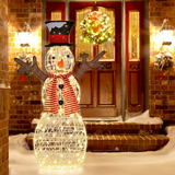 Tangkula Christmas Outdoor Lighted Snowman Yard Xmas Decorations and Zip Ties Indoor/Outdoor Holiday Decoration