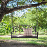 Tangkula 2 Person Hanging Porch Swing, Patio Swing Bench with Chains