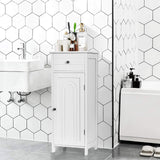 Bathroom Floor Cabinet, Wooden Side Storage Organizer Unit