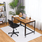 Mobile Computer Desk, Simple Style Rolling Home Office Desk Study Table Writing Desk