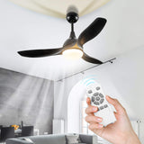 Tangkula Modern Ceiling Fan with Light, Indoor Low Profile LED Ceiling Fan with Remote Control