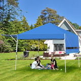 Tangkula 10x17FT Pop Up Canopy Tent, Portable Outdoor Tent w/ Adjustable Dual Awnings