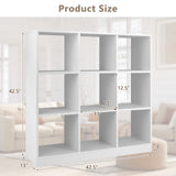 Tangkula 9 Cube Bookshelf, Freestanding 3 Tier Open Bookcase