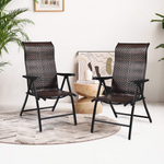 Tangkula Patio Rattan Folding Chair