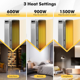 Tangkula 1500W Oil Filled Radiator Heater, Electric Space Heater with 3 Heat Settings