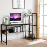 Computer Desk with 4 Shelves - Tangkula
