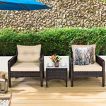 3 Piece Outdoor Patio Furniture Set - Tangkula