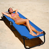 Folding Camping Cot, Portable Camping Bed with Steel Frame