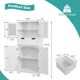 Tangkula Tall Bathroom Storage Cabinet, Freestanding Floor Cabinet