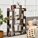 Tangkula Freestanding Tree Bookshelf, Corner Storage Organizer with 13 Open Shelves