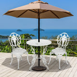 3 Pieces Patio Bistro Set, Outdoor Table and Chairs Furniture