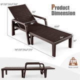 Tangkula Chaise Lounge Chair for Outside