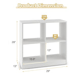 Tangkula 4-Cube Bookcase, Freestanding Open Bookshelf for Living Room Kids Room