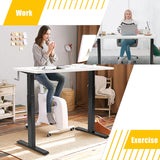 Manual Height Adjustable Standing Desk, 48" x 24" Crank Sit to Stand Desk