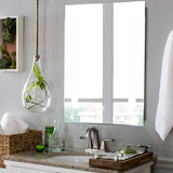 TANGKULA LED Bathroom Mirror, Led Backlit Wall-Mounted Makeup Vanity Mirror