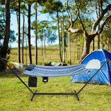 Tangkula Double Hammock with Stand, 2 Person 12Ft Steel Hammock Stand with Cotton Hammock