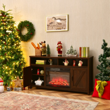 Tangkula Electric Fireplace TV Stand, 59 Inches TV Console
