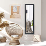 Tangkula Full Length Door Mirror Wall Mirror, 47.5 x 14.5 Inch Over The Door Mirror(Black & White)