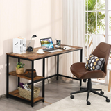 Tangkula Home Office Computer Desk with 2 Storage Shelves