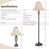 3-Piece Traditional Style Lamp Set - Tangkula