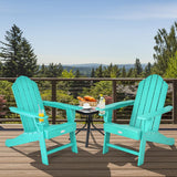 Tangkula Adirondack Chair Outdoor, Fade Resistant HDPE Armchairs with Cup Holder