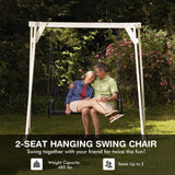 Tangkula 2 Person Porch Swing, Hanging Patio Swing Bench with Chains