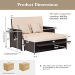Patio Rattan Daybed - Tangkula