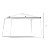 Tangkula 10 x 10Ft Outdoor Canopy Tent, Portable Wedding Party Tent, Outside Event Tents for Party, Patio Parties Tent for Backyard