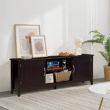 Farmhouse Wood Barn Door TV Stand for TV's up to 65" Flat Screen, Living Room Media Console Storage Cabinet with