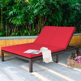 Tangkula 2-Person Patio Lounge Chair, Outdoor Rattan Double Wicker Daybed