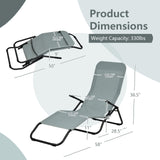 Tangkula Outdoor Chaise Lounge Chair Set of 2,Zero Gravity Folding Stackable
