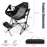 Tangkula Folding Camping Chair, Portable Camp Chair with Retractable Footrest